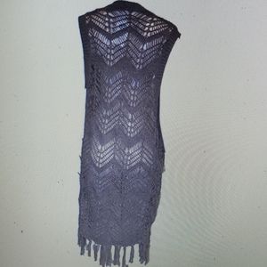 Bear Dance Knit Vest New Brown Boho Sleeveless